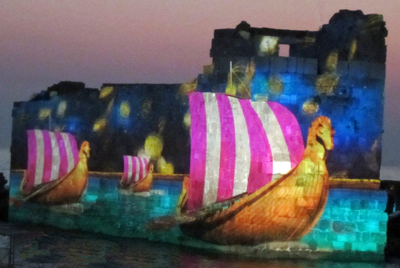 Phoenician boats - Projection Byblos