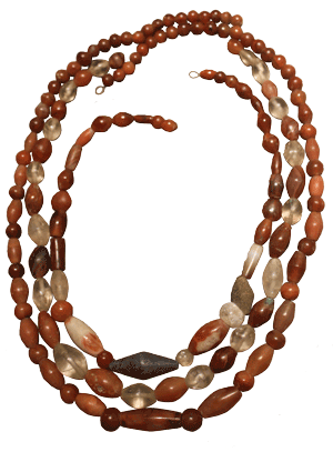 Carnelian necklace, National Museum of Beirut