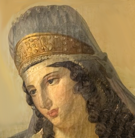 Portrait d'Elissa - DÃ©tail,<br>P.N. Gueri, Ã‰nÃ©e et Didon<br>MusÃ©e du Louvre 